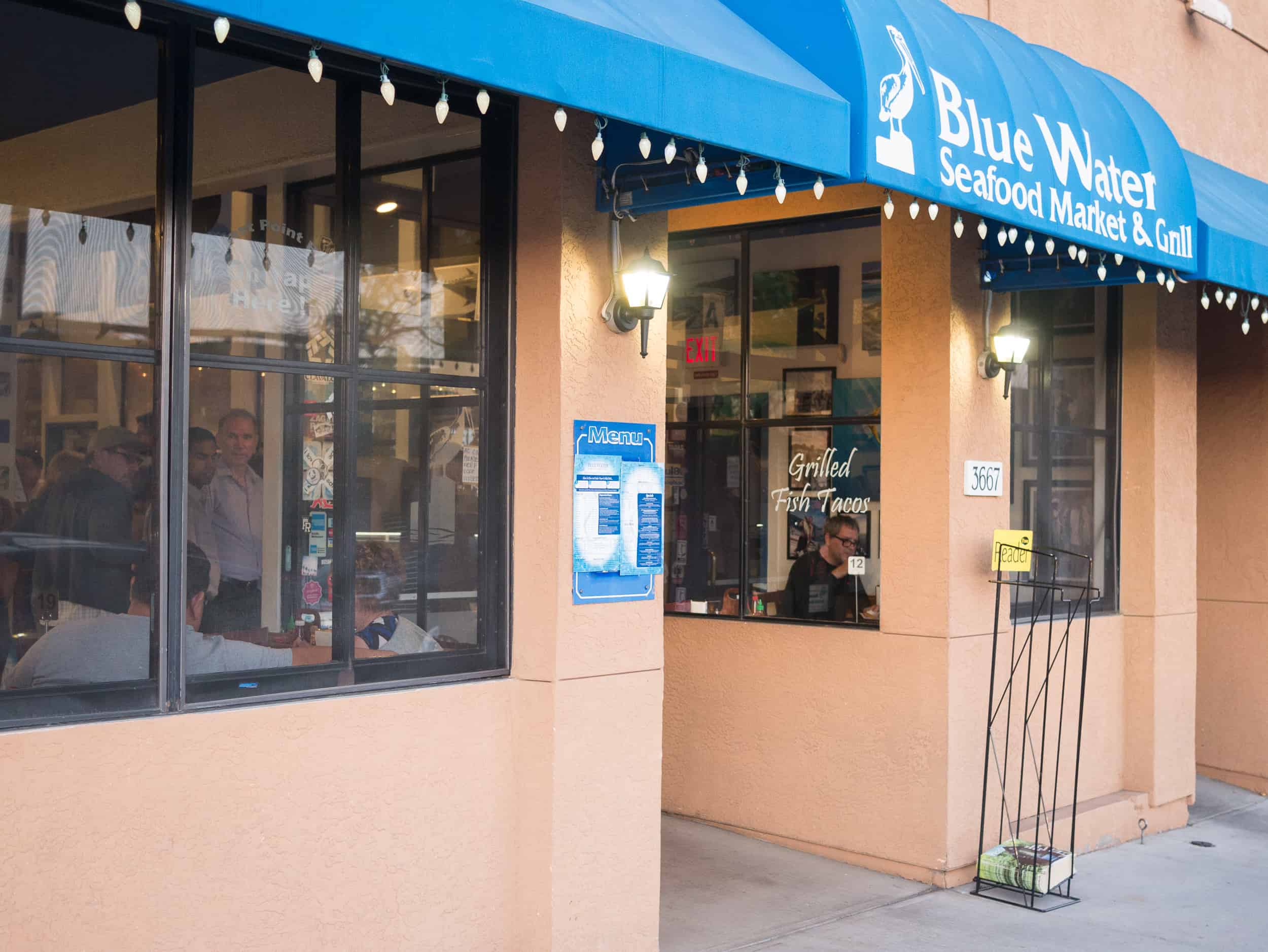 Blue water discount seafood menu